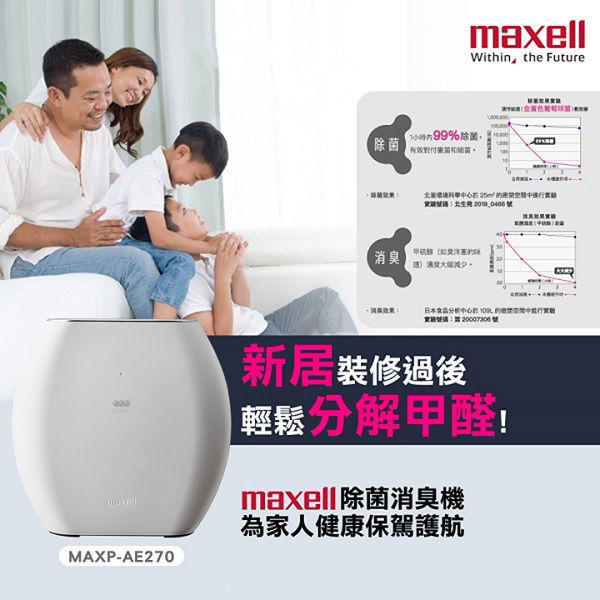 图片  麦克赛尔 Maxell - MXAP-AE270 OZONEO AERO 除菌消臭机  白色